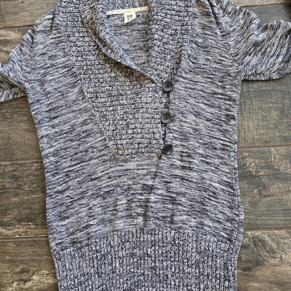 #614 Roxy Charcoal and Light Gray Cowl Neck Sweater - Picture 8 of 11